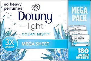 81SQjSXFa0L.__AC_SX300_SY300_QL70_FMwebp_ Downy Light Dryer Sheets Review Ocean Mist Scent with 4-in-1 Benefits