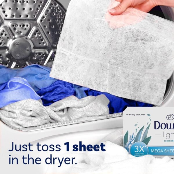 91NwjoOCLyL._AC_SL1500_ Downy Light Dryer Sheets Review Ocean Mist Scent with 4-in-1 Benefits